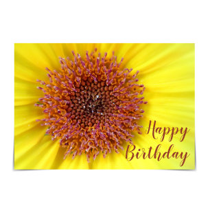 "Happy Birthday" Cheerful Sunflower Card