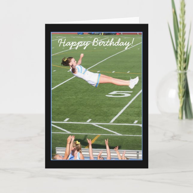 Happy Birthday Cheerleader greeting card (Front)