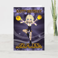 Happy Birthday Cheerleader Greeting Card