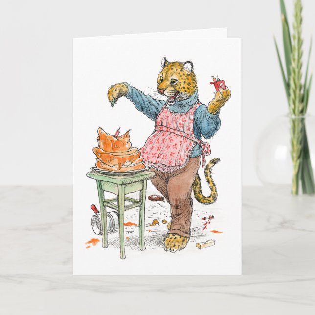 Happy Birthday Cheetah Card (Front)