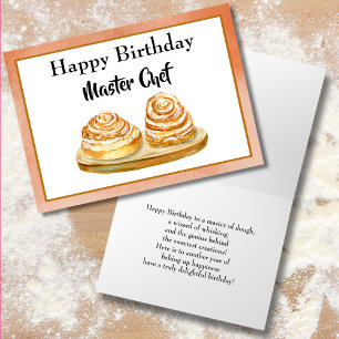 Happy Birthday Chef Cinnamon Buns Card