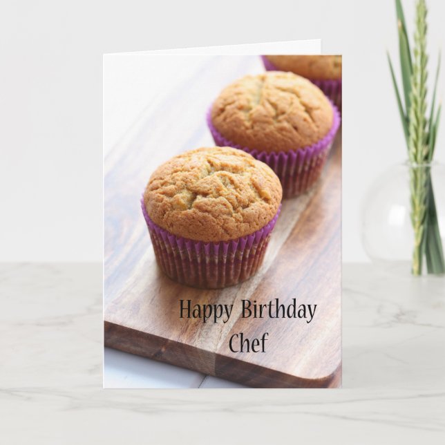 Happy birthday Chef - cupcake Card (Front)