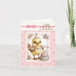 Happy Birthday Chickadee card
