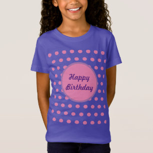 Happy Birthday Child's T-Shirt (Purple & Pink)