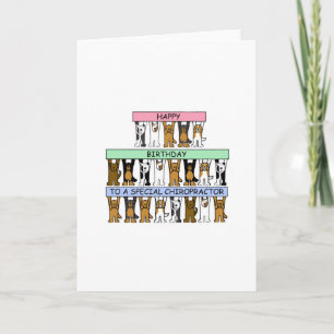 Happy Birthday Chiropractor Cartoon Dogs Card