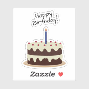 Happy Birthday Chocolate and Vanilla Cake Contour