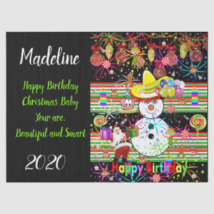 Happy Birthday Christmas Tissue Paper