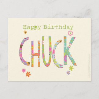 Happy Birthday Chuck Manchester and the North West Postcard
