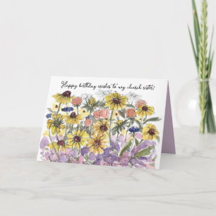 Happy Birthday Church Sister in Christ Religious  Card