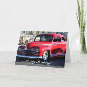 Happy Birthday Classic Car Greeting Card