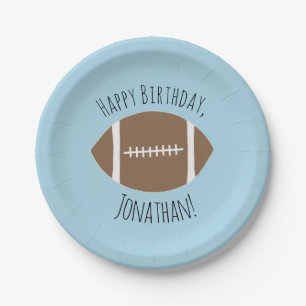 Happy Birthday Classic Football Paper Plate