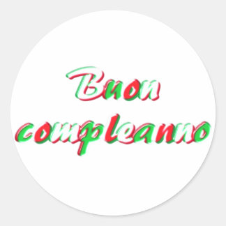 Happy Birthday Classic Round Sticker