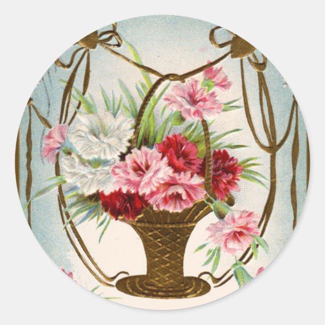 Happy Birthday Classic Round Sticker (Front)