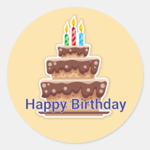 Happy Birthday Classic Round Sticker