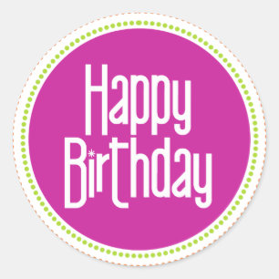 Happy Birthday Classic Round Sticker
