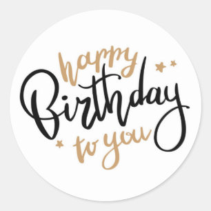 Happy Birthday Classic Round Sticker