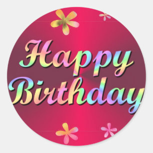 Happy Birthday Classic Round Sticker