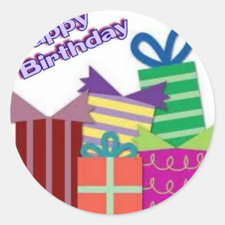 Happy birthday classic round sticker