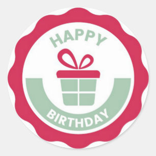 Happy Birthday Classic Round Sticker