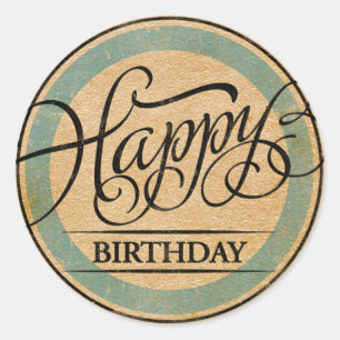 Happy Birthday Classic Round Sticker