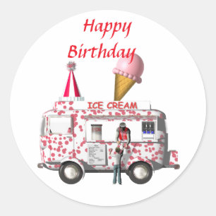 Happy Birthday Classic Round Sticker