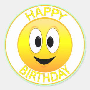Happy Birthday Classic Round Sticker