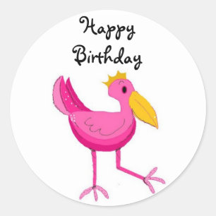 Happy Birthday Classic Round Sticker