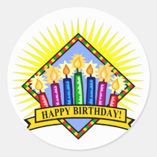Happy Birthday Classic Round Sticker