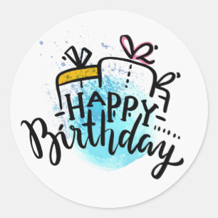 Happy Birthday  Classic Round Sticker