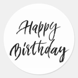 Happy Birthday Classic Round Sticker