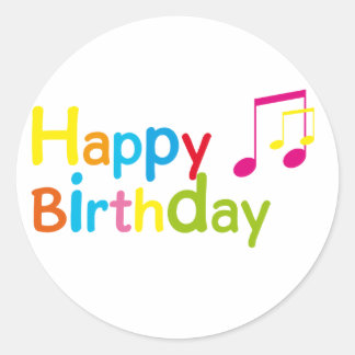 Happy Birthday Classic Round Sticker