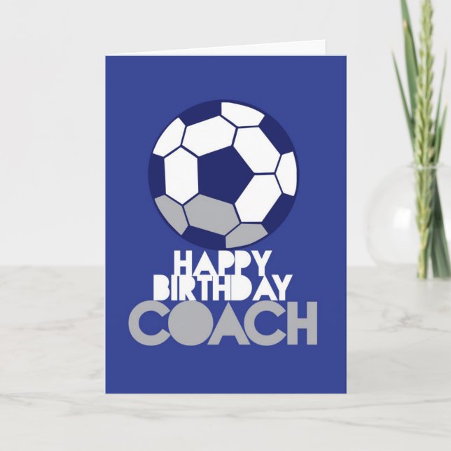 Happy Birthday COACH with soccer ball Card (Front)