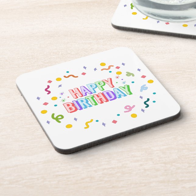 Happy Birthday Coaster (Left Side)