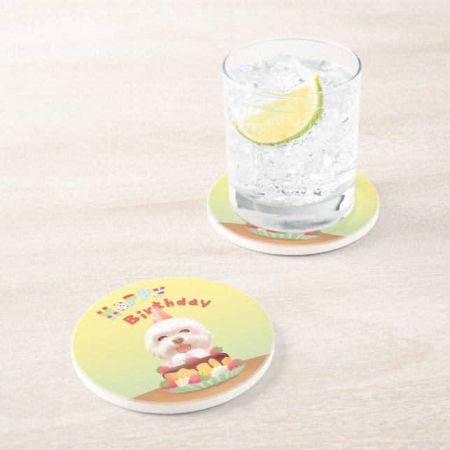 Happy Birthday Coaster (Side)