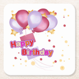 Happy Birthday Coasters