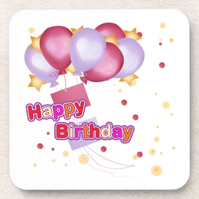 Happy Birthday Coasters (Front)