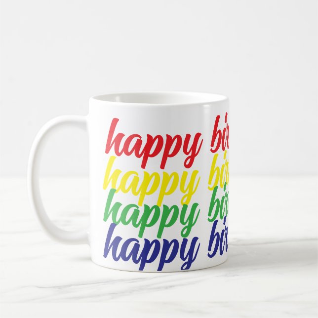 Happy Birthday coffee mug  (Left)