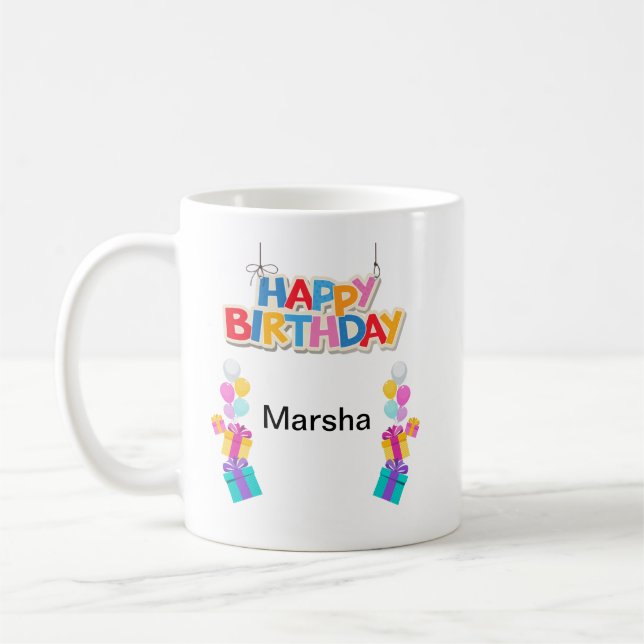 Happy Birthday Coffee Mug (Left)