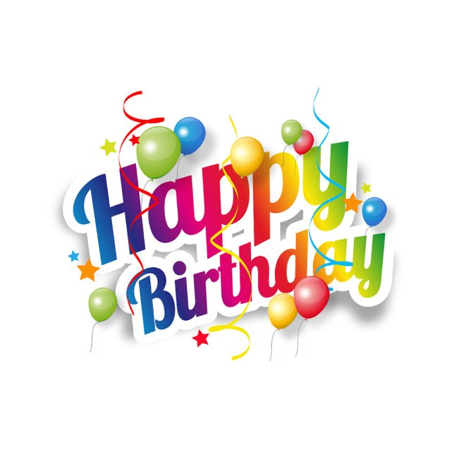 Happy Birthday  Coffee Mug (Happy Birthday Rainbow Text with streamers and balloons!)