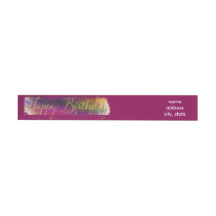 Happy Birthday Colorburst Labels