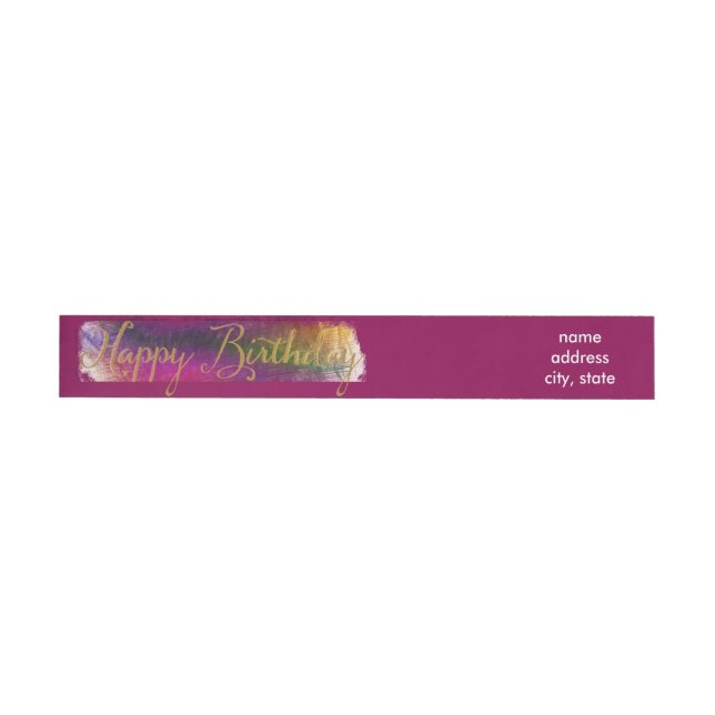 Happy Birthday Colorburst Labels (Individual)