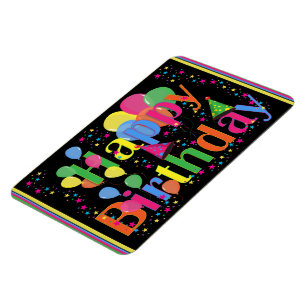 Happy Birthday Colorful Celebration Magnet