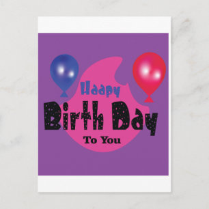 Happy Birthday – Colorful Celebration Party Design Postcard