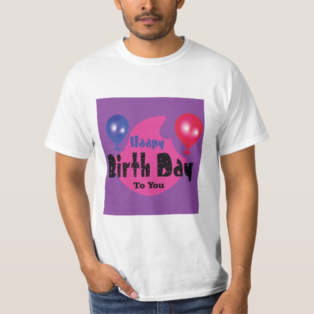 Happy Birthday – Colorful Celebration Party Design T-Shirt (Front)