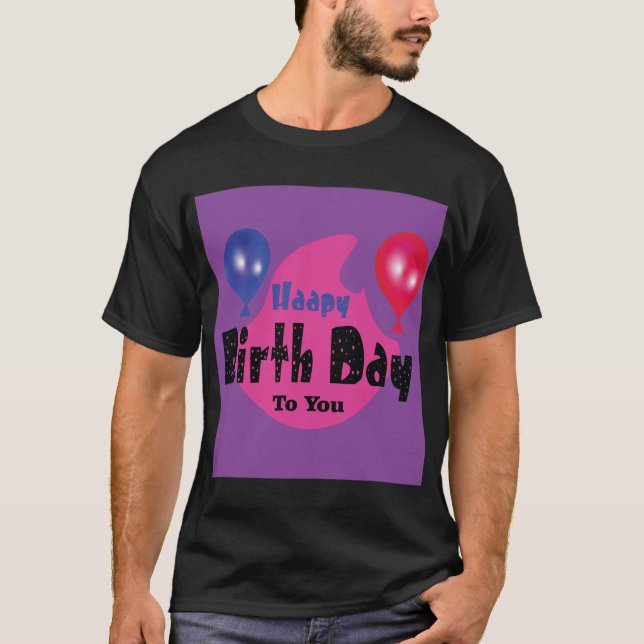 Happy Birthday – Colorful Celebration Party Design T-Shirt (Front)