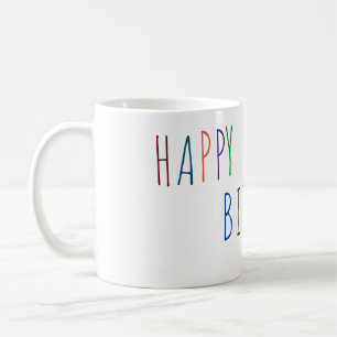 Happy Birthday Colorful Font  Coffee Mug