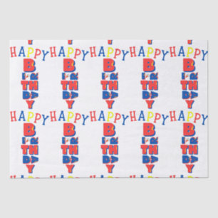 Happy Birthday Colour Remix Tissue Paper