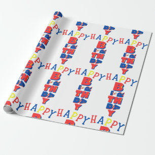 Happy Birthday Colour Remix Wrapping Paper