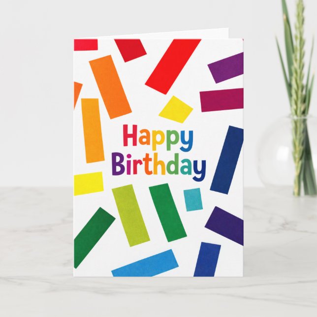 Happy Birthday - colourful Card (Front)