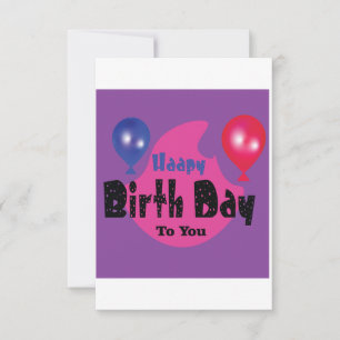 Happy Birthday – Colourful Celebration Party Desig Thank You Card